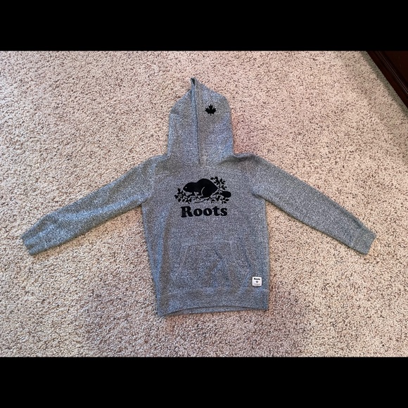 Root Kids Gray Hoodie with black logo. - Picture 1 of 3